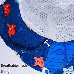 Cartoon Fisherman Hat Wide Brim Sun Protection Bucket Hat