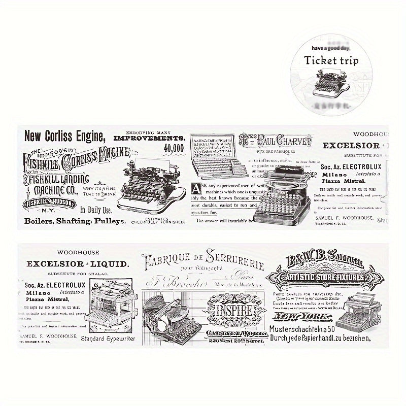 Retro Text Roll Ticket Bag - 6 Styles