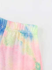Toddler Girls Tie Dye High Waist Shorts Casual Pants for Kids