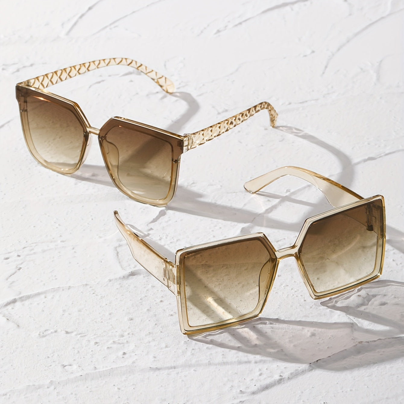 Large Square Sunglasses Jelly Anti Glare UV400 Sun Shades
