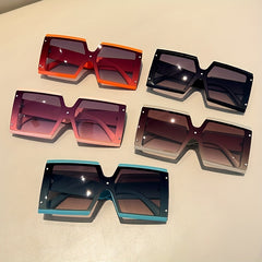Oversized Square Frame Sunglasses Gradient Lens Glasses UV400
