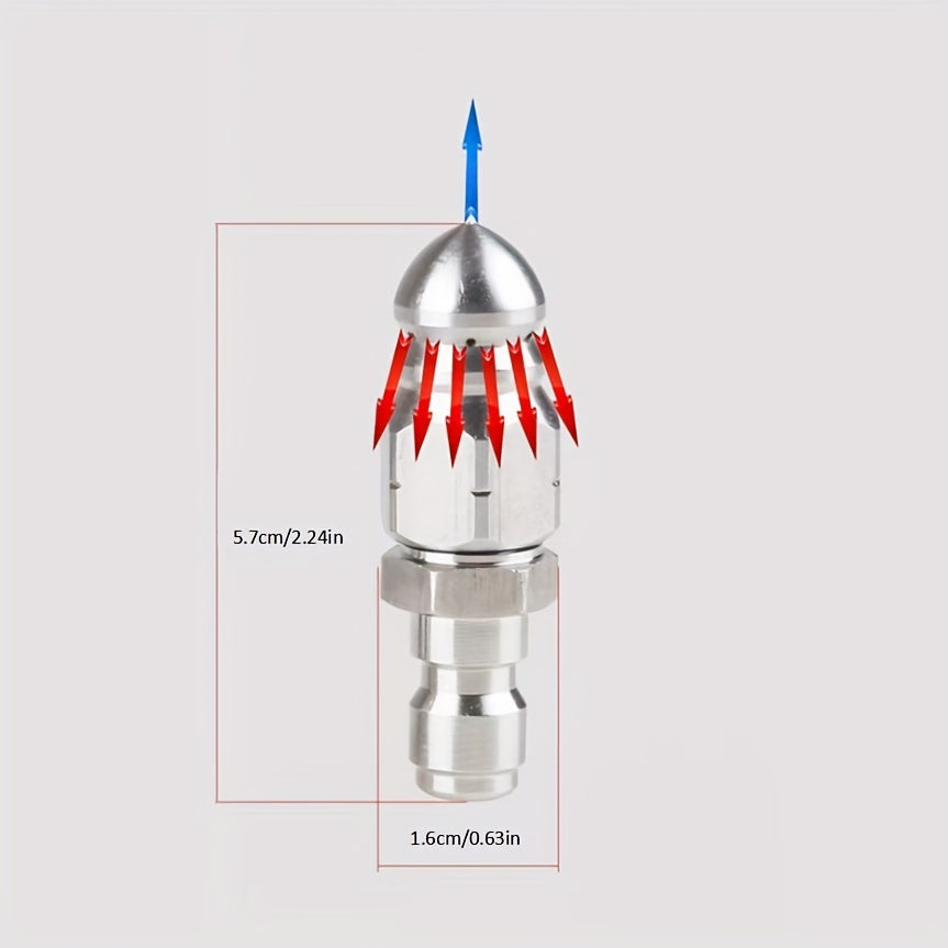 2pcs Stainless Steel Drain Nozzle 5000 PSI + Quick Connector