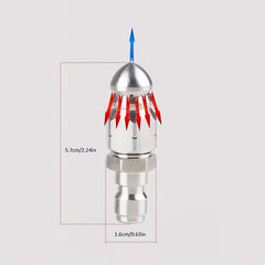 2pcs Stainless Steel Drain Nozzle 5000 PSI + Quick Connector