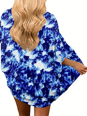Tie Dye Cover Up Shirt Loose Fit Beachwear Women's Swimwear