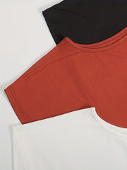 3-Pack Plus Size Mock Neck Ribbed Tank Top Set
