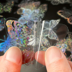 100pcs Butterfly Series Stickers Waterproof Laser Sticker Decal