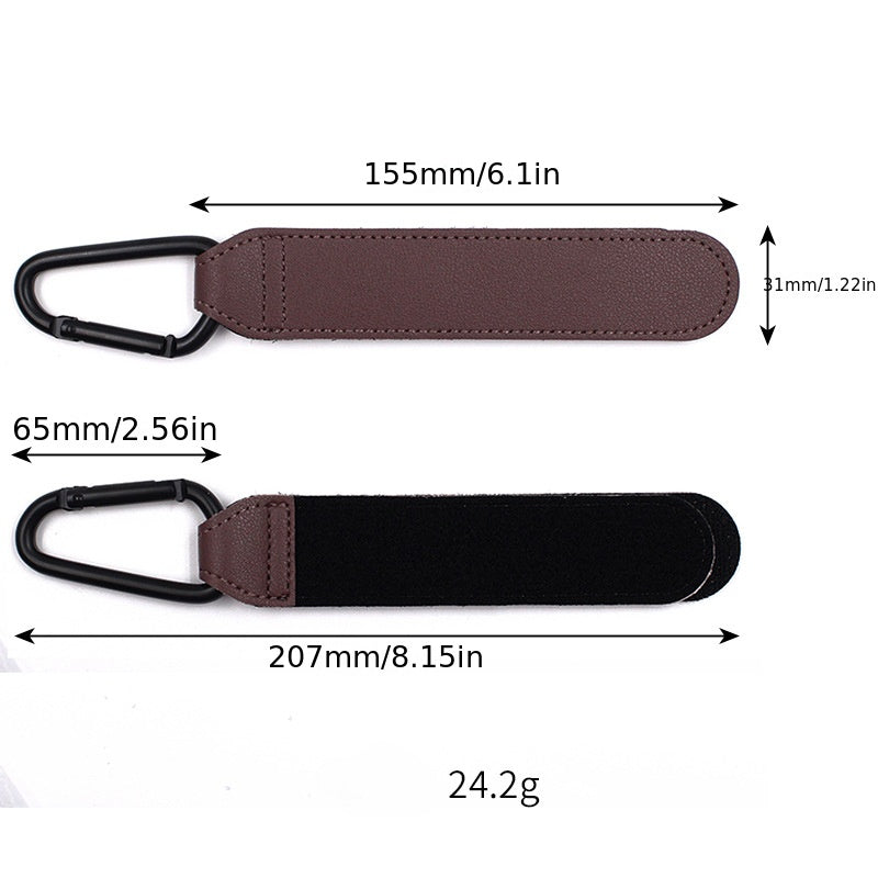 360 Rotatable PU Leather Stroller Hook for Cart & Pram Accessories