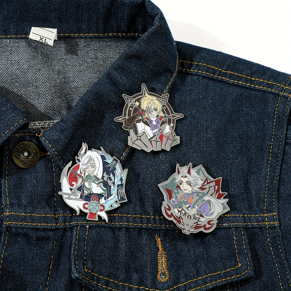 Game Peripheral Cartoon Character Brooch Metal Enamel Accessories For Girls