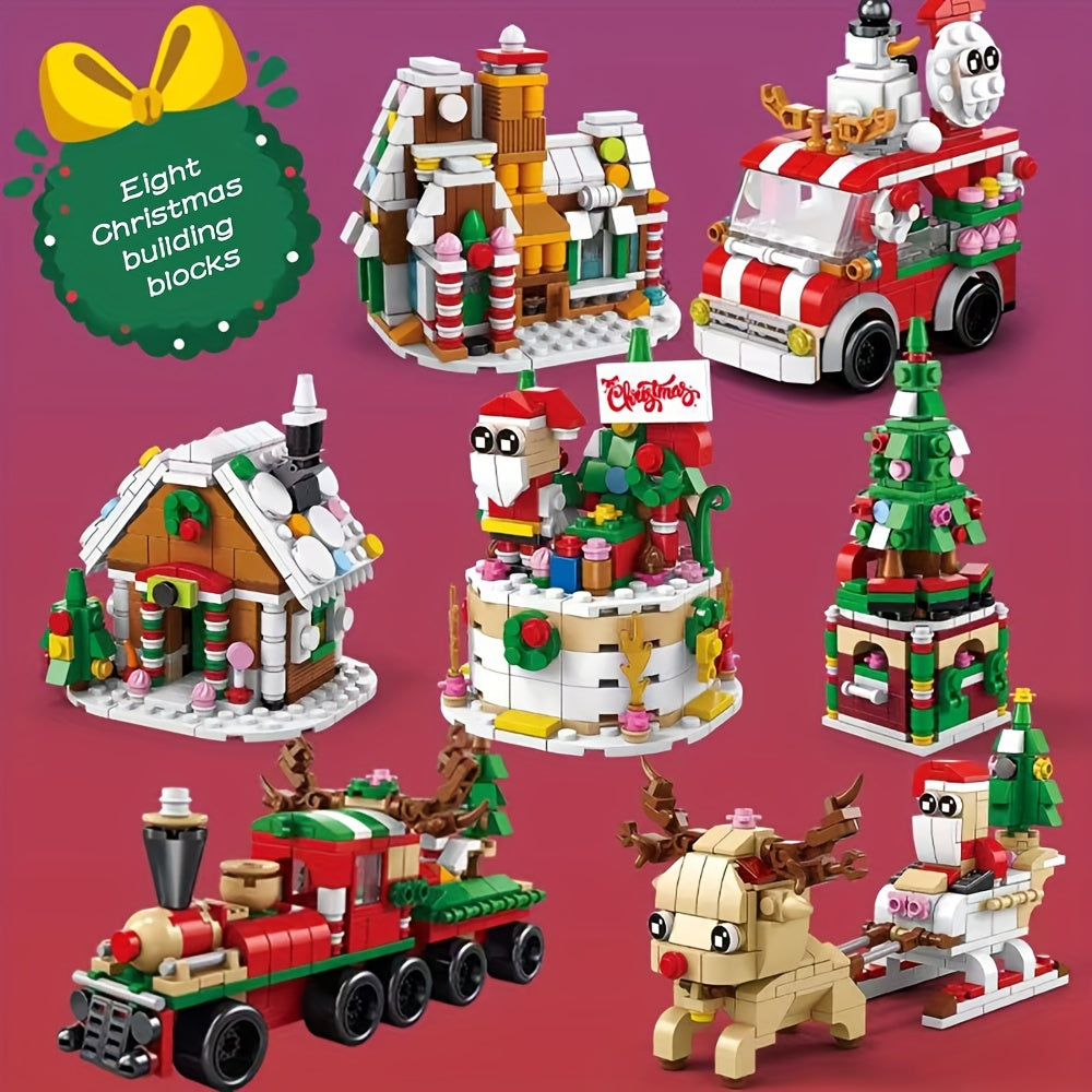 Christmas Building Blocks Toys - 8 Models for Kids