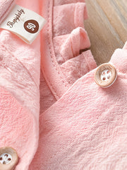 Girls Ruffled Hollow Solid Princess Dress