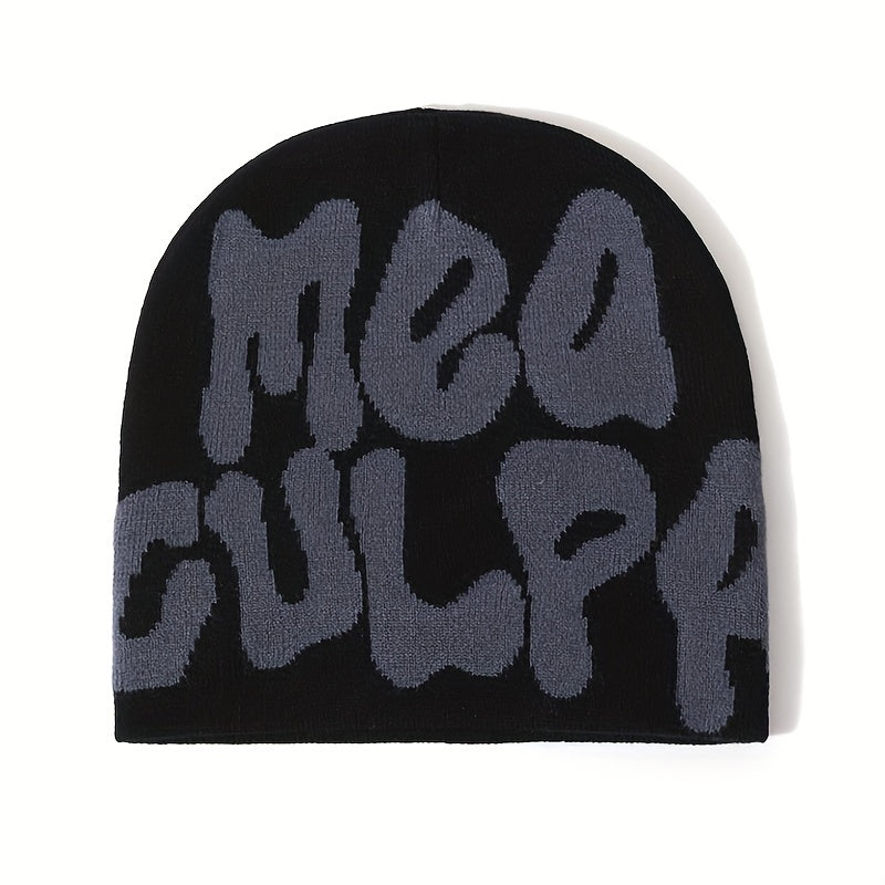 Letter Jacquard Cold Hat Woolen Hat Autumn Winter Warm Ear Protection
