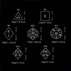 7pcs Dragon Eyes Resin Polyhedral Dice Set for RPG
