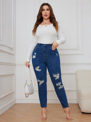 Leopard Print High Rise Skinny Jeans