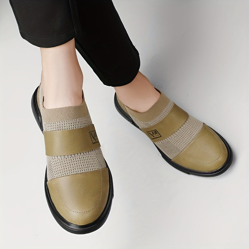 Men's Knitted Breathable Loafers Slip On Casual Shoes