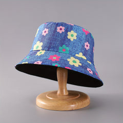 Floral Bucket Hat Reversible Basin Hat Lightweight Sunscreen Cap