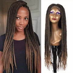 86 36 Cm Lace Knotless Box Braided Wigs For Women