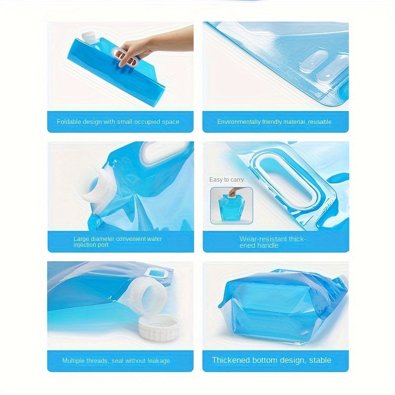 5L Folding Water Storage Bag Portable Container for Outdoor Activities
