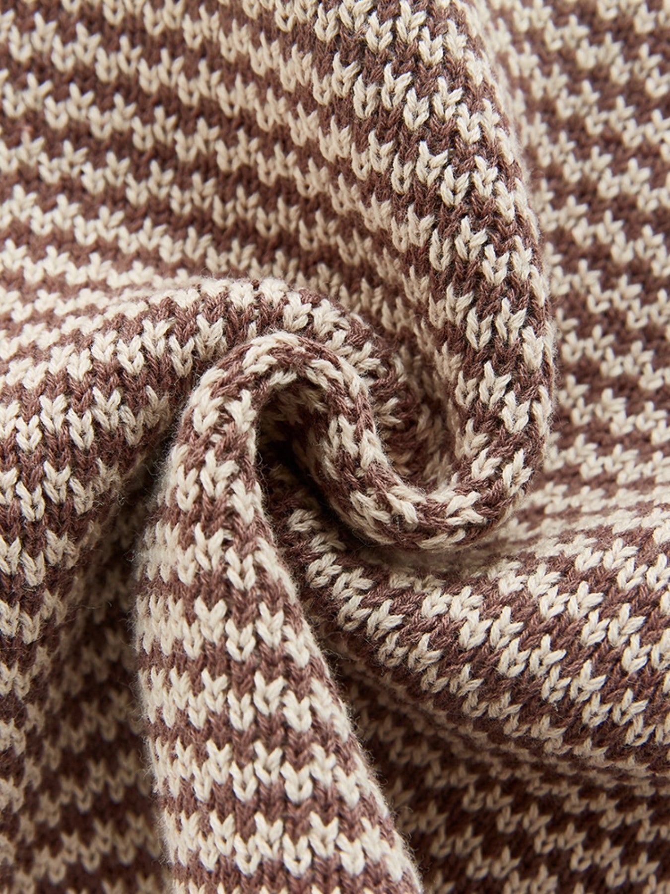 Baby Girls Striped Knitted Sweater With Pocket
