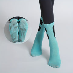 C Embroidered Yoga Socks Anti-skid Breathable Sweat Absorption Sports Soc