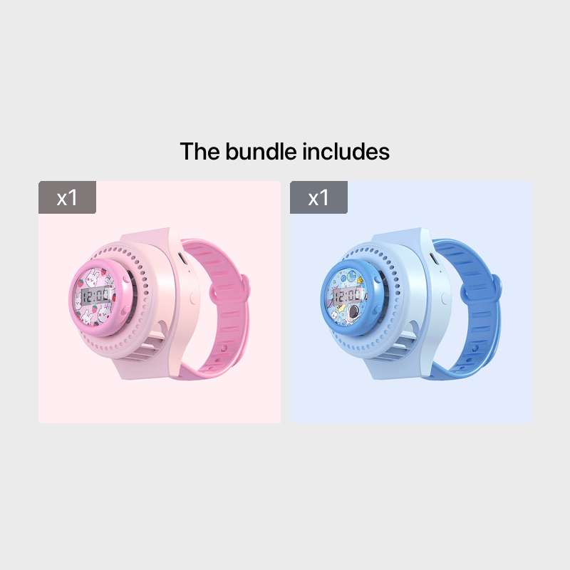 Kids Chronograph Mini Fan USB Charging Small Fan
