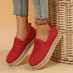 Women's Platform Espadrille Loafers Slip On Shoes