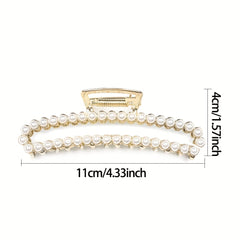 3pcs Pearl Rhinestone Claw Clips Hair Accessories for Girls