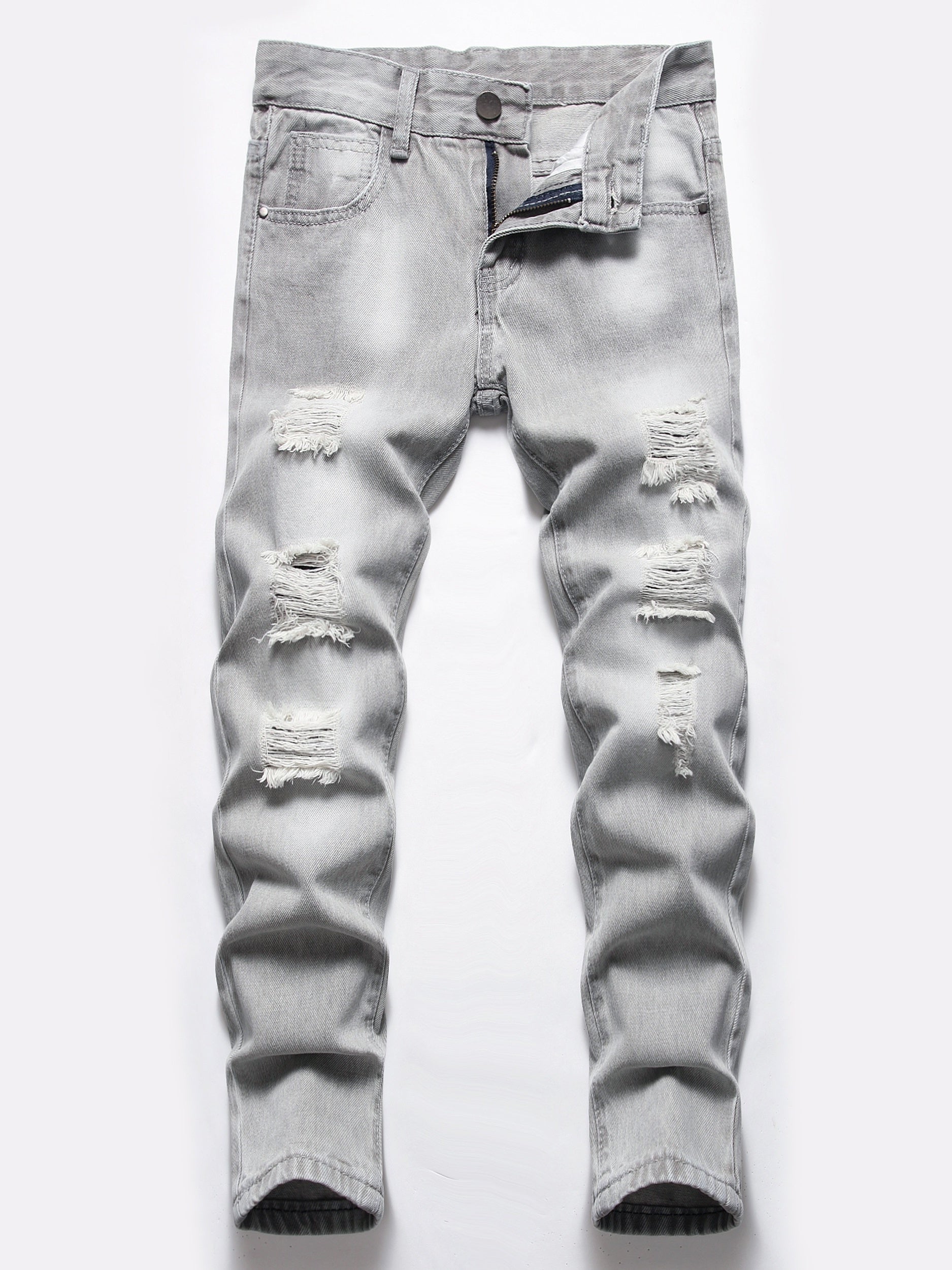 Boys Ripped Jeans Distressed Denim Pants Kids Clothes