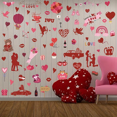 Creative Graffiti Silhouette Love Vitrine Paste PVC Window Adsorption Sticker