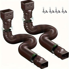 2pcs Flexible Extendable Drain Downspout Extender Down Spout Drain Extensions