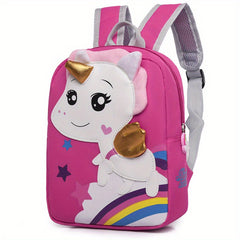 Rainbow Unicorn Pattern Kids Backpack with Air Cushion