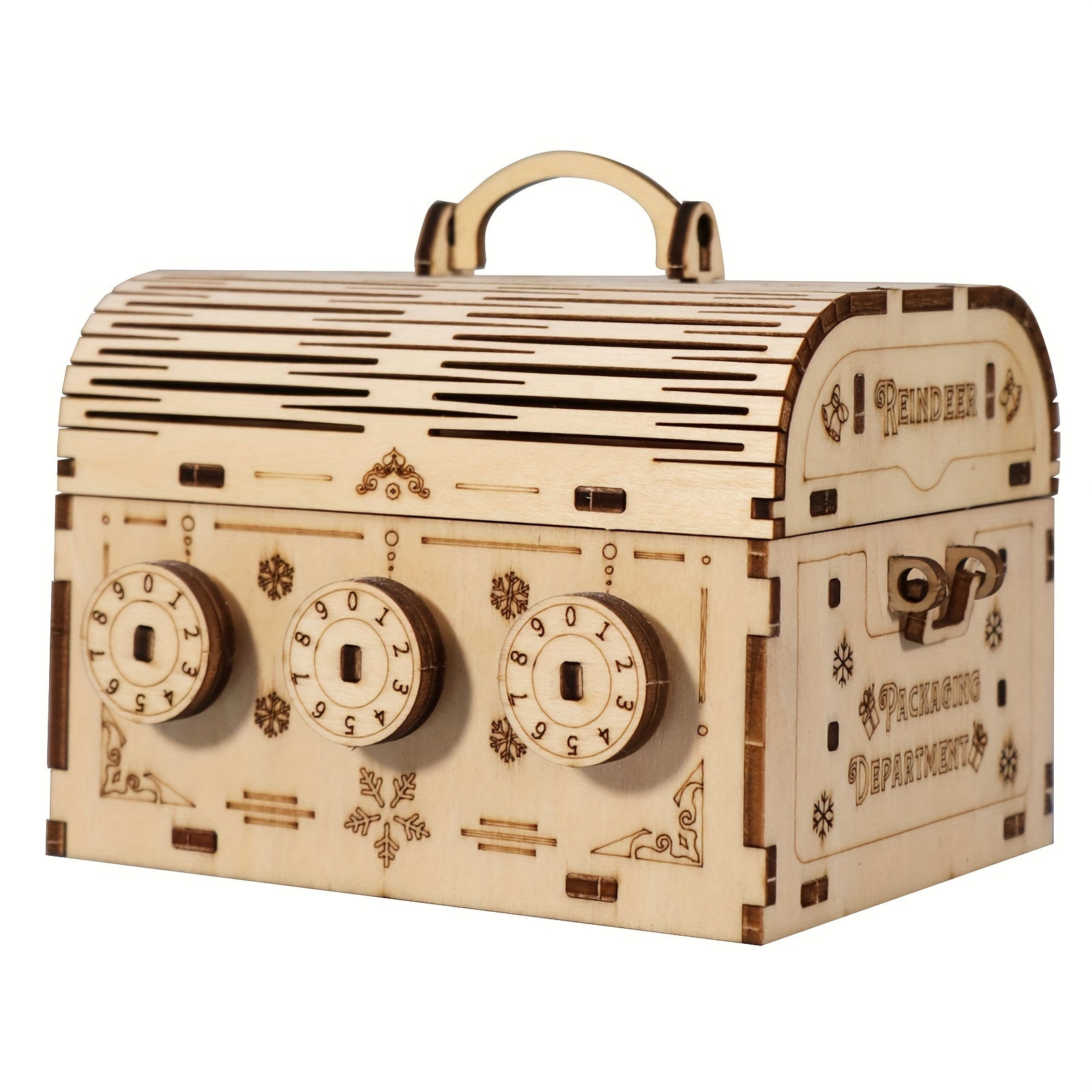 3D Wooden Puzzle DIY Treasure Box Model Building Kits