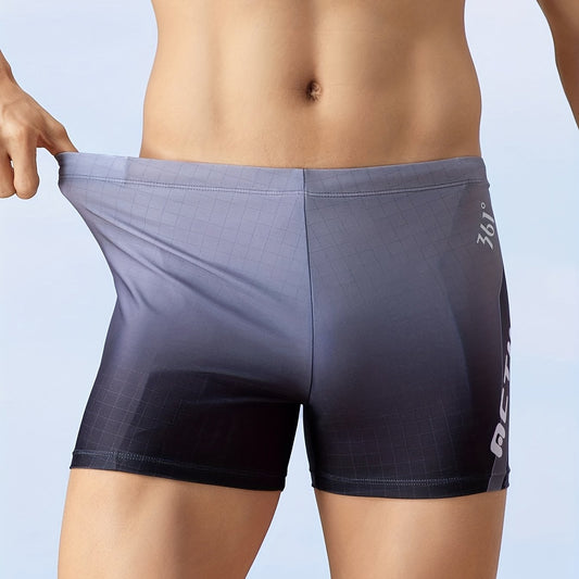 Men's Gradient Boxer Sports Swimming Trunks Beach Shorts