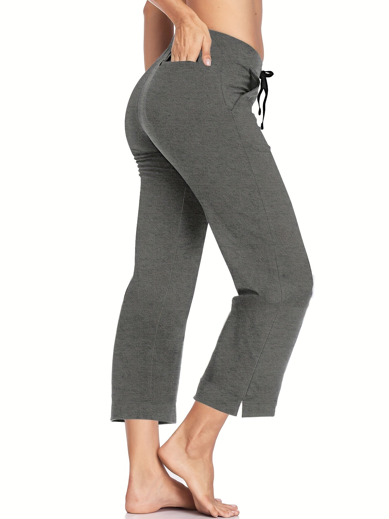 Elastic Straight Leg Yoga Pants Women's Activewear