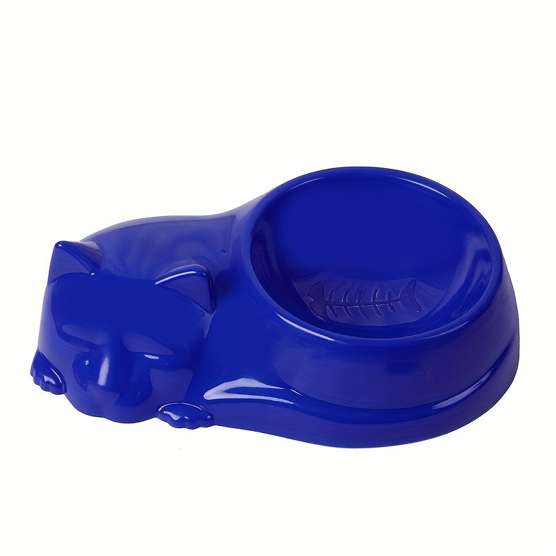 Fishbone Pattern Cat Bowl Anti-upset Pet Food Bowl Single Dog Food Bowl