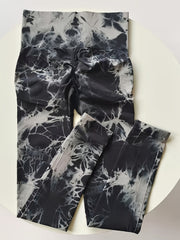 Tie Dye Yoga Leggings High Waist Stretchy Fitness Workout Gym Sports Pants