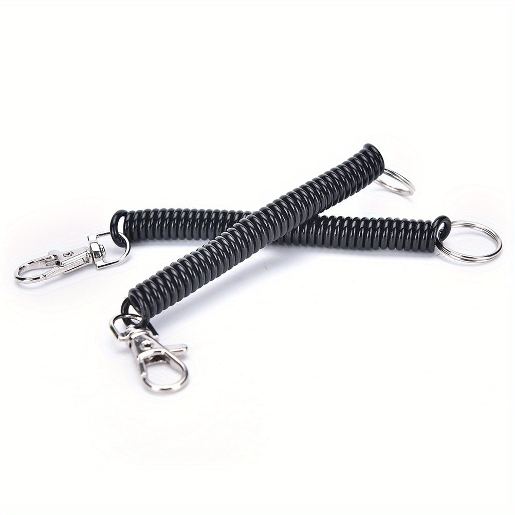 Telescopic Plastic Spring Lanyard Keychain