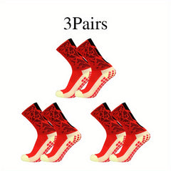 Geometric Pattern Soccer Socks Breathable Non-slip Mid-calf
