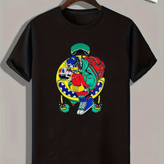 Anime Print Men's Graphic T-Shirt for Summer