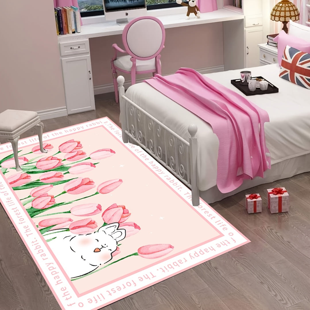 Luxurious Cashmere Plush Rug for Living Room, Bedroom, Study
