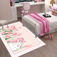Luxurious Cashmere Plush Rug for Living Room, Bedroom, Study