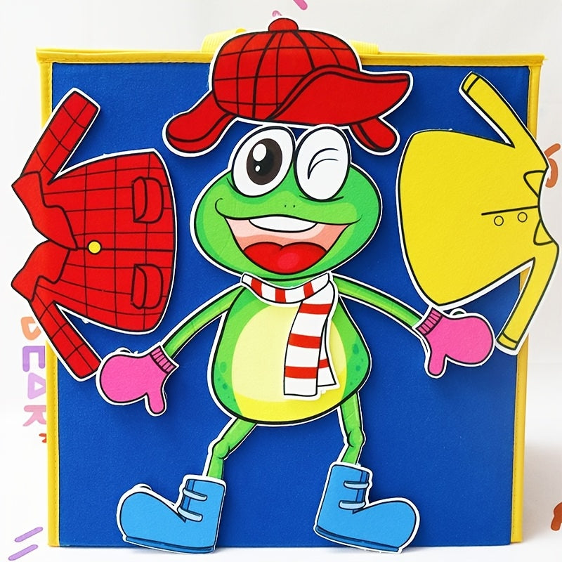 13pcs Large Size Froggy Gets Dressed Felt Storybook Set