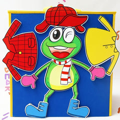 13pcs Large Size Froggy Gets Dressed Felt Storybook Set