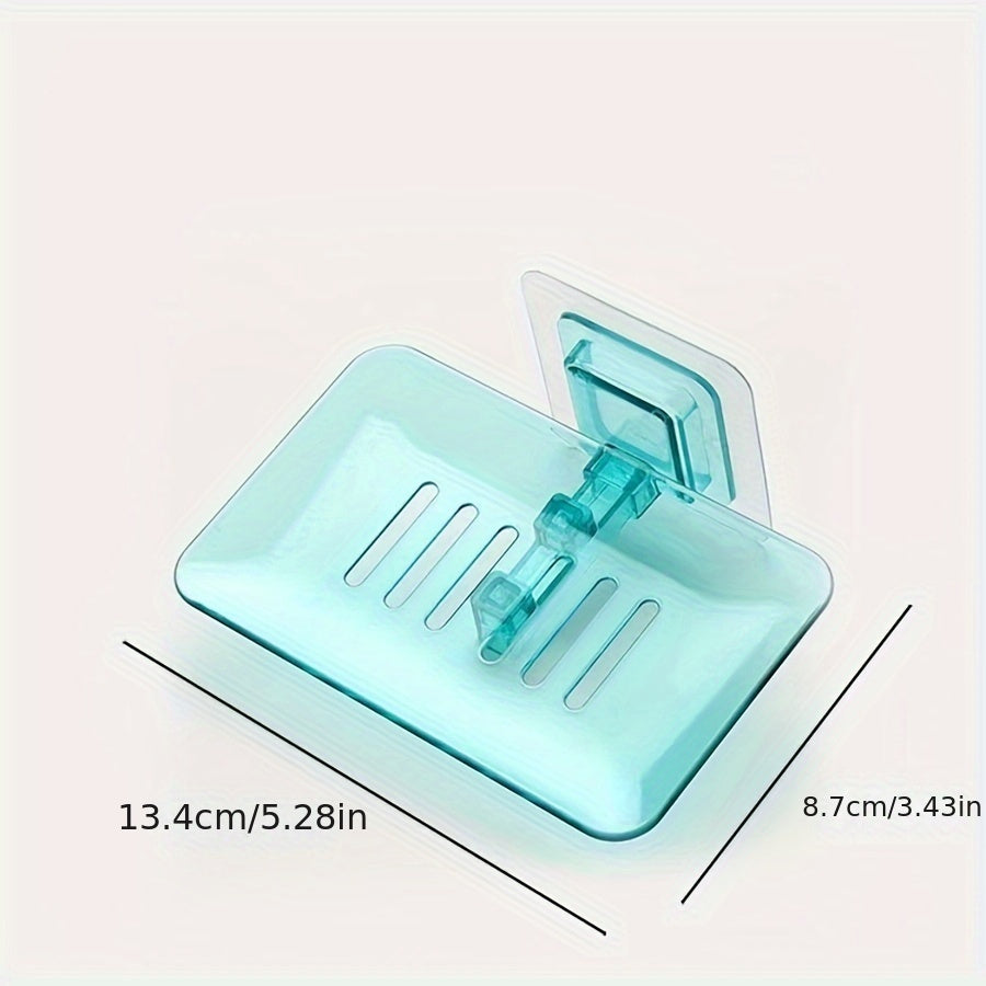Self-Adhesive Soap Holder Double Layer Soap Sponge Dish