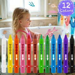 12 Washable Non Toxic Crayons for Kids Art Supplies Mess Coloring Toddlers
