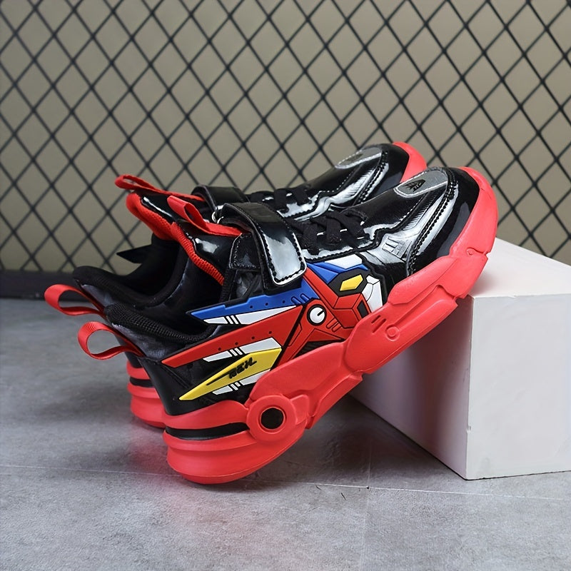 Boys Casual Cartoon Low Top Sneakers Lightweight Anti Slip Outdoor Shoes