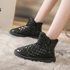 Waterproof Short Snow Boots Warm Fleece Lined Snow Boots Women