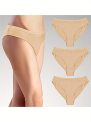 3Pcs Girls Nude Dance Briefs Set For Gymnastic Ballets Dance