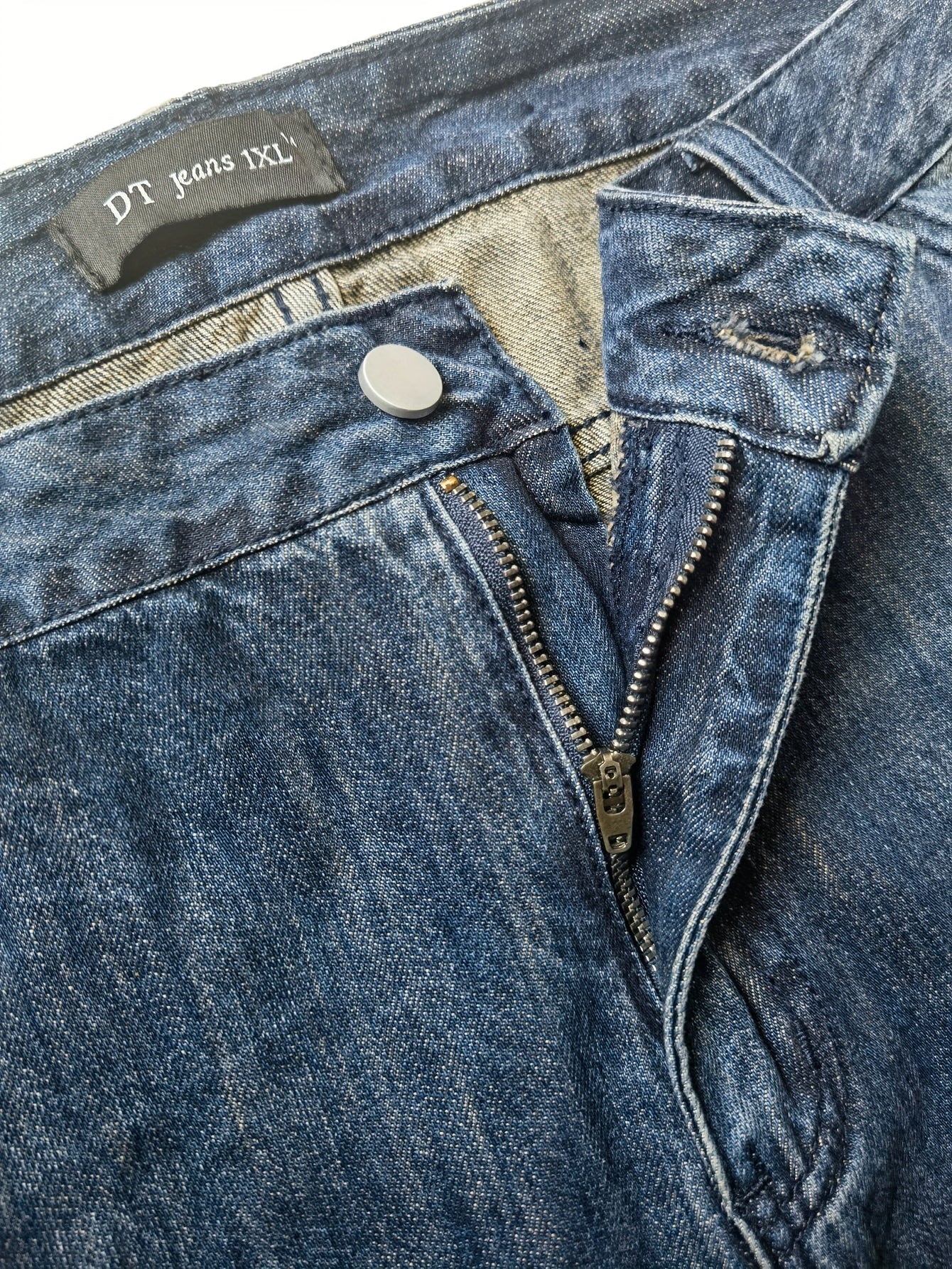 Solid Flared Leg Jeans High Rise Button Fly Pockets