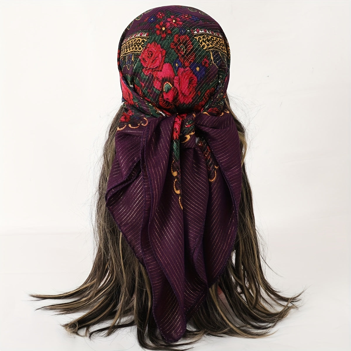 Boho Flower Print Bandana Vintage Scarf Classic Neckerchief