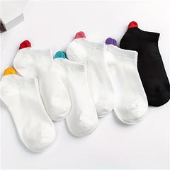 6 Pairs Heart Pattern Socks Low Cut Ankle Socks Women's Stockings